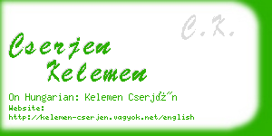 cserjen kelemen business card